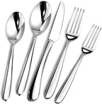 Heavy Duty Silverware Set for 8, 40 Piece Premium Stainless Steel Flatware Utensils Cutlery Set Including Steak Knife Fork and Spoon, Dishwasher Safe, Gift Package for Wedding Housewarming