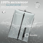 Vacuum Bag for Travel, Professional IPX8 Waterproof Reusable Vacuum Compression Bags for Travel Suitcases, Durable Space Saver Bag(1 Large,No Pump)