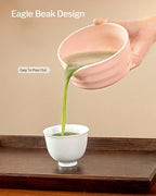 Artisan Matcha Whisk Set - 8 Pcs Premium Matcha Set with Bowl (Chawan), Bamboo Whisk & Tools | Matcha Kit for Making Breakfast/Latte | Gift for Matcha Lovers (Sakura Pink)