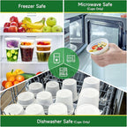 50 Set 24 oz Deli Containers with Lids, Leak-Proof BPA Free Plastic Take Out Bowls, Food Storage Containers for Takeout Meal Prep Storage, Freezer, Microwave & Dishwasher Safe