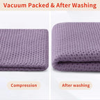 Homaxy 100% Cotton Waffle Weave Kitchen Dish Towels, Ultra Soft Absorbent Quick Drying Cleaning Towel, 13 x 28 Inches, 12-Pack, Lavender