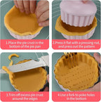 Mini Round Tart Pan with Removable Bottom, Nonstick Mini Pie Pans for Baking, Carbon Steel Quiche Pan Set for Cupcake Muffin Cakes and Desserts, Including 6 Tart Pan and 1 Tart Tamper (Multicolor)