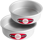 Fat Daddio's Anodized Aluminum Round Cake Pans, 2 Piece Set, 7 x 2 Inch