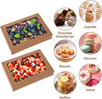24 pcs Cookie Boxes,14x10x2.5 Inch Large Bakery Boxes with Window for Pies Chocolate Strawberries Muffins Donuts Pastry Dessert Christmas(Brown) (Brown, 14 * 10 * 2.5inch/24pcs)