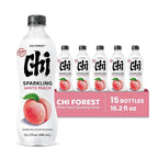 CHI FOREST Flavored Sparkling Water Beverage, White Peach, Zero Sugar, 16.2 fl oz Bottles (pack of 15)