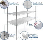 Sterling Shelf Liners for Wire Shelf System: Set of 5 in Graphite: 16 x 36 inch: Plastic Wire Shelving Mats