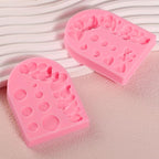 2 Pcs Hemisphere Pearl Bubble Fondant Molds, Bow 3D Chocolate Ball Silicone Mold, Home Baking Lace Cake Border Candy Mold for Sugar Craft, Gum, Clay, Resin