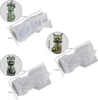 3 Pack Devil Cat Pirate Animal Silicone Candle Soap Mold - Resin Casting Craft Supplies