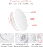 Cake Decorating Kit,137pcs Cake Decorating Supplies with Cake Turntable for Decorating,Pastry Piping Bag,Russian Piping Tips Baking Tools, Cake Baking Supplies for Beginners(Light Pink)