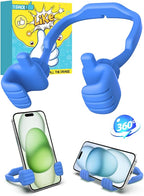 Stocking Stuffers for Teens Boys Girls Cell Phone Stand: Upgrade Adjustable Thumbs Up Lazy Phone Holder for Desk Fun Birthday Gifts for Grandma Adults Husband from Wife (Sky Blue, 1)