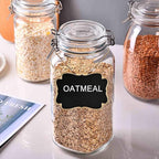 78oz Glass Storage Jars with Airtight Lids Set of 3, Pantry Storage Containers with Lids, Square Large Airtight Glass Jars, Perfect for Kitchen Canning Cereal, Pasta, Flour, Coffee Beans