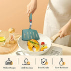 Silicone Spatula Turner Set of 2, Heat Resistant Pancake Spatulas for Nonstick Cookware Pan, Wide Slotted Cooking Spatula for Omelette Egg Fish, Thin Flexible for Kitchen Use, Dishwasher Safe