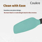 Coukre Silicone Spatula Set of 5,High Temperature Resistant, Food Grade Silicone, Dishwasher Safe, for Baking, Cooking (Colorful B Black)