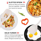 Silicone Kitchen Utensils Set of 4, Large Non-Stick Cooking Utensil Set w Wooden Handle Food Grade Heat Resistance Turner Spoon Silicone Cooking Kitchen Gadgets BPA Free for Nonstick Cookware