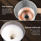 AMZCHEF Milk Frother Steamer, 8-in-1 IH Induction Heating Frother with 2 Cups (21oz & 13.5oz), Automatic Cold Foam & Heated Milk Maker for Latte, Cappuccino, Hot Chocolate