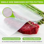 MAGIC SEAL Vacuum Sealer Bags 11”x 16.4' 4 Rolls, Textured Food Storage Bags for Meal Prep & Sous Vide, Commercial Grade BPA Free Seal Rolls, Not Compatible with MAGIC SEAL MS175 Sealers