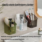 6Pack Wall Mount Organizer, Adhesive Cabinet Door Storage Bins, Clear Makeup Containers, Stackable Organizer Basket for Kitchen, Bathroom, Cabinet, Pantry, Office，Refrigerator Small Items storage