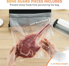 Wevac Family Pack Vacuum Sealer Bags Rolls with Dispenser – 6"x10" (50pcs), 8"x12" (70pcs), 8"x20' & 11"x20' Rolls, Heavy Duty, Leakproof, Ideal for Sous Vide, Meal Prep, Food Saver