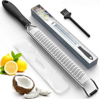 Lemon Zester & Cheese Grater – Premium Stainless Steel - A Sharp Kitchen Tool for Cheese Grater, Ginger, Garlic, Nutmeg, Chocolate, Vegetables, Fruits, Dishwasher Safe