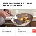 DI ORO Spatulas for Kitchen Use - Forever Warranty - 600°F Heat Resistance Silicone - Turner Spatula Set for Cooking - BPA Free Wide Pancake Spatulas - Egg Flippers for Nonstick Cookware Safe (2pc)