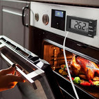 Digital Oven Thermometer -58°F to 572°F/-50°C-300°C, Thermometer with Probe, High Low Temperature Alarm, LCD, Celsius/Fahrenheit LXSZRPH (Black)