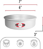 Fat Daddio's PRD-63 Anodized Aluminum Round Cake Pan, 6 x 3 inch
