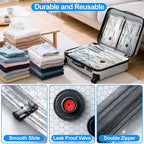 18 Pack Vacuum Seal Bags for Clothing Travel with Wireless Electric Air Pump, 6 Large +6 Medium +6 Small, Reusable Space Saver Bags for Luggage and Suitcase, Cruise & Travel Essentials