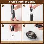 KitchenTour Precision Coffee Kit - Ceramic Dosing Cup & 8ml Anti-Static Sprayer - 2-in-1 Barista Set for Espresso/Cold Brew