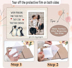 Penguin Gifts, Engagement Picture Frame, Wedding Gifts for Couple, Valentine's Gift for Him Her, Anniversary Couple Gifts, Penguin Love Gifts Photo Frame, fits 4x6 Photo, when Penguins Find Their Mate They Stay Together Forever