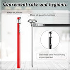 Xuhal 6 Pcs Stainless Steel Kitchen Thermometer with 5 Inch Long Stem 1 Inch Dial Thermometer Milk Frothing Food for Oven Probe Meat Grill BBQ Cooking Chocolate Water(Black, Red, White)