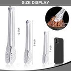 6 Pack Buffet Tongs,Stainless Steel Serving Tongs Serving Utensils 7Inch,9Inch,12Inch