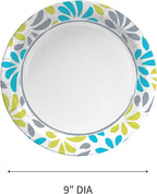 Genuine Joe Printed Paper Plates, 9" (Pack of 125)
