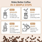 Pour Over Coffee Maker 14 OZ, 4 Cup Borosilicate Glass Drip Coffee Maker with Reusable Stainless Steel Filter and Cork Grip for Home Café 400 ML (Diamond Shape)