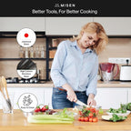 Misen 6.8" Chef Knife – High Carbon Japanese AUS-10 Stainless Steel – Hybrid German & Japanese Blade – Precision Kitchen Knife for Professionals & Home Cooks – Ultimate Cutting Performance - Red