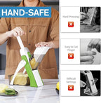 Safe Mandoline Slicer for Kitchen, Vegetable & Food Cutter & Thickness Adjustable 0.1-8 mm. Easy to Clean, Storage, Kitchen Faster Slice Artifact (Only Slice) (Green)