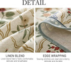 ISAENNE Designer Linen Long Tablecloth Rectangle,Western Colorful Floral Indoor Table Cloth,Wrinkle Resistant Decor Tablecloths for Dining Thanksgiving Kitchen Christmas,63"*102"-Serenity B