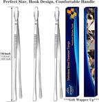 JETKONG 3 Pcs 14-Inch Stainless Steel Cooking Tweezers Heavy Duty Kitchen Food Tweezers (14 14 14 Inch, Silver)
