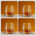 Samuelworld Clear Ice Cube Maker with Winter Design Silicone Inserts: 4 Extra Large 2 inch Clear Square Ice for Whiskey, 2025 Upgraded Crystal Ice Cube Mold - Ice Storage Bag