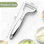 Vegetable Peeler - Stainless Steel Y-Shaped Potato Peeler for Kitchen - 2-in-1 Peeling & Eye-Removing Function for Potatoes, Carrots, and More.