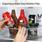 4 Pack Lazy Susan, 11.5 Inch Lazy Susan Organizer, 360 Degree Swivel, for Kitchen, Pantry, Refrigerator, Bathroom and Vanity Countertops (Clear) (4P-11.5 Inch)