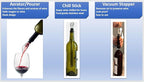 Cocina Vida 8 Piece Electric Wine Bottle Opener Set Includes Foil Cutter, 2 Aerators, Bonus Chill Stick & 2 Vacuum Stoppers and Storage Base - Perfect Wine Lovers Gift- Wine Accessories