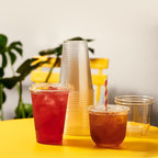 TOSSWARE NATURAL Arc - Plant Based Cups 12 oz - Plastic Alternative Cups for Parties, Bachelorettes, Weddings - Recyclable Clear Cold Cups - Set of 1000, 12oz