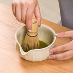 Matcha Whisk Set - 7pcs Japanese Tea Ceremony Kit with Spouted Bowl & Bamboo Whisk, Matcha Starter Kit for Beginners - Authentic Green Tea Accessories, Gift Set for Lovers-Pale Yellow
