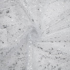 Artoid Mode White Silver Gauze Table Runner 120 Inch 10FT, Glitter Metallic Foil Sheer Dining Holiday Wedding Anniversary Birthday Table Decor for Home Party