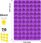 Halloween Ghost Molds with Scraper- Premium Silicone Candy Mold for Festive Treats and Decorations (1 PCS ghost)