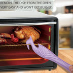 Oven Rack Push Pull Tool 2-Pack (11 Inch) - Longer Handle Suitable for Toaster Oven, air Fryer, Toaster (violet)