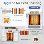 Smart Toaster 4 Slice, Touch Screen, Digital Toasters with 6 Browning Levels & 5 Bread Types, Bagel, Extra Long Wide Slots, Memory Function, Timer, 1400W, Stainless Steel