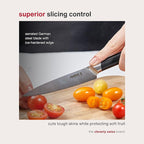 Zyliss Comfort Pro Serrated Paring Knife - Full Tang Vegetable & Bread Knife - Ice Hardened Stainless Steel Serrated Knife - Cutlery with Antibacterial Handle - Black/Stainless Steel - 4.5 Inches