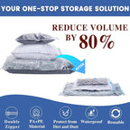 8 Pack XXL Jumbo Vacuum Storage Bags, Extra Jumbo Space Saver Bags Compression for Comforters, Bedding and Blankets, Extra Large Vacuum Sealed Bags for Huge Stuffed Toy (47x35 in)
