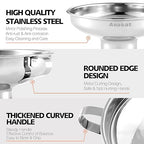 Anaeat Stainless Steel Canning Funnel with Handle for Wide and Regular Jars & Canning Jars, Wide-Mouth Funnels Excellent for Transferring Liquid and Dry Ingredients, Large Solids, Oil, Beans & Jams